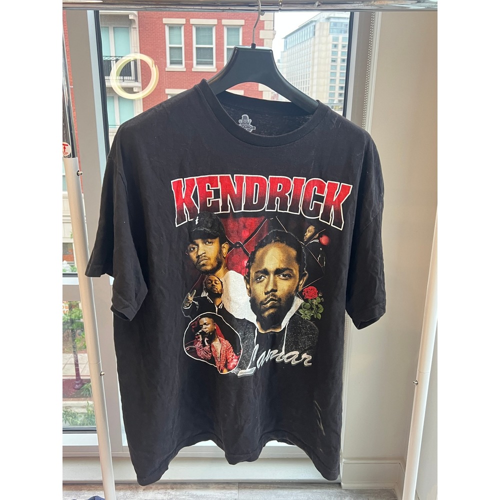Kendrick Lamar Graphic Rap Tee Black T-Shirt Mens 2XL Hip Hop Streetwear